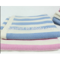 luxury striped 12gg cashmere baby knitting blankets